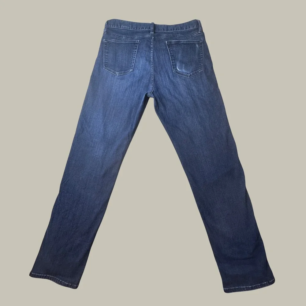 Banana Republic Jeans Mens 35x34 (35x31) Traveler Straight Fit Dark Blue Wash